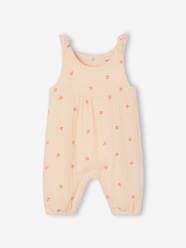 Baby-Dungarees & All-in-ones-Jumpsuit for Newborn Babies, Embroidery in Cotton Gauze