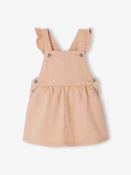 Dungaree Dress with Frilly Straps for Babies rose 