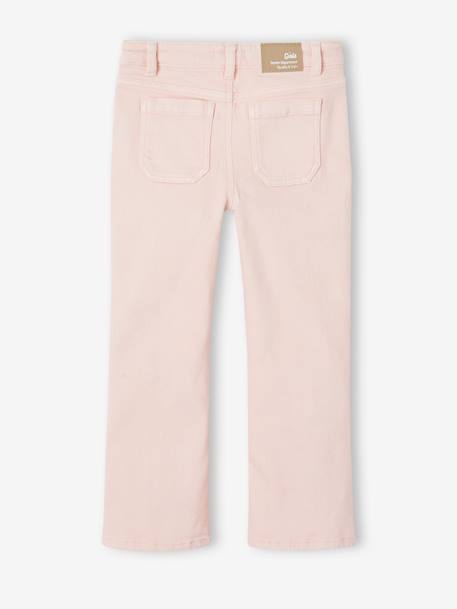 Flared Trousers for Girls almond green+pale pink 