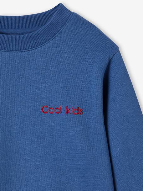 Round Neck Sweatshirt for Boys blue+hazel 