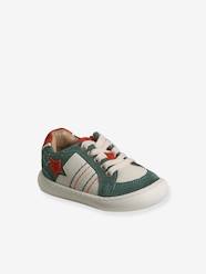 -Leather Trainers with Laces & Zips for Babies