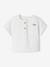 Grandad-Style T-Shirt in Cotton Gauze for Newborns ecru 
