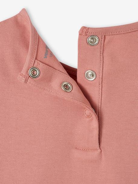 Long Sleeve Basics Top for Babies caramel+dusky pink 