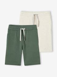 -Pack of 2 Fleece Bermuda Shorts for Boys