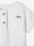 Grandad-Style T-Shirt in Cotton Gauze for Newborns ecru 