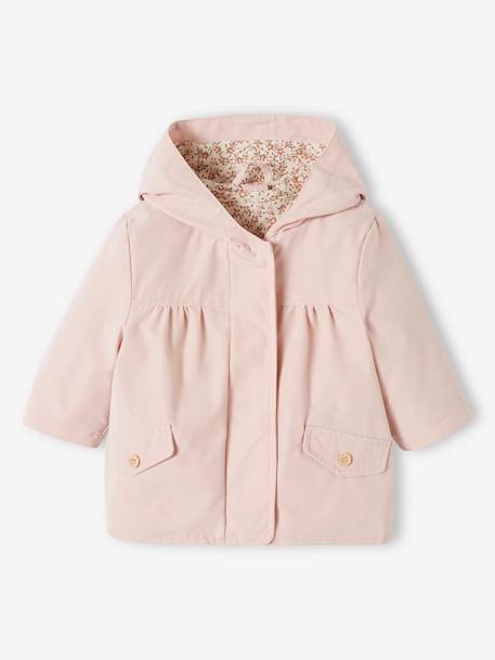 3-in-1 Parka with Detachable Padded Jacket for Babies rosy 