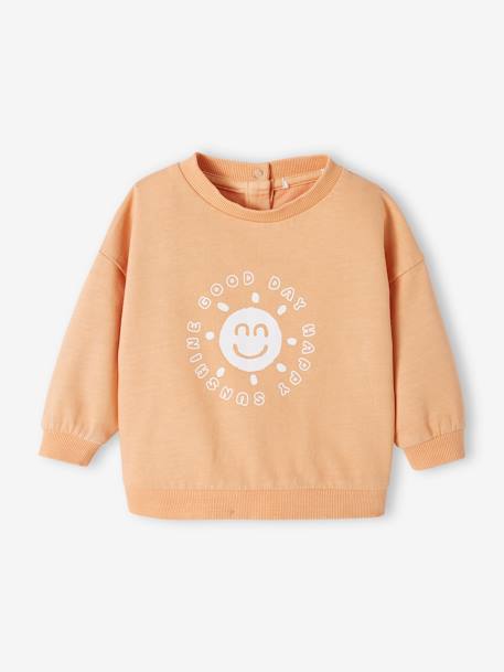 Sweatshirt for Babies, 'Happy Day' peach 