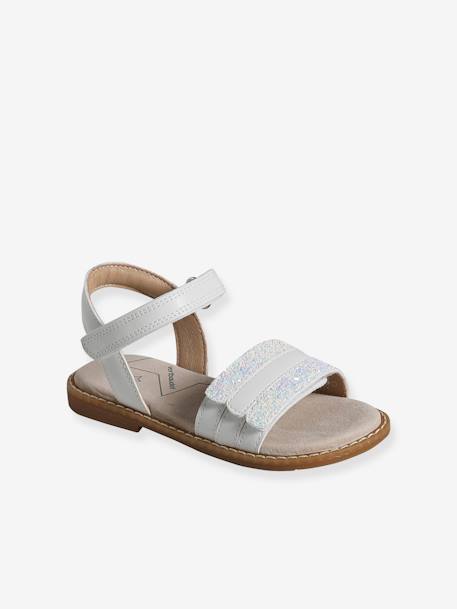 Sandals with Hook-&-Loop Straps for Children, Designed for Autonomy white 