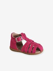 Shoes-Baby Footwear-Baby's First Steps-Leather Sandals for Baby Girls, Designed for First Steps