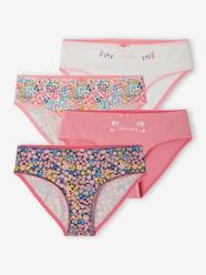 Girls-Underwear-Knickers-Pack of 4 Magnolia Briefs in Organic Cotton, for Girls