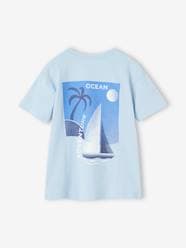 Boys-Tops-T-Shirts-T-Shirt with Maxi Sailboat Motif on the Back for Boys