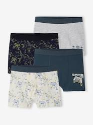 -Pack of 4 "Gamer" Stretch Boxers in Organic Cotton for Boys