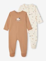 Pack of 2 Sleepsuits in Interlock Fabric for Babies