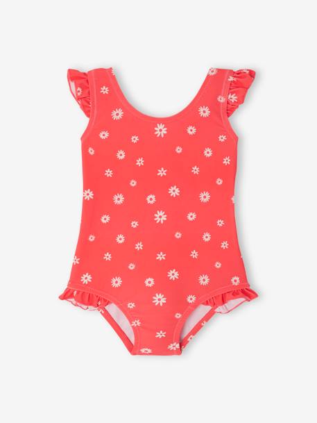 Swimsuit with Floral Print, for Baby Girls fuchsia 