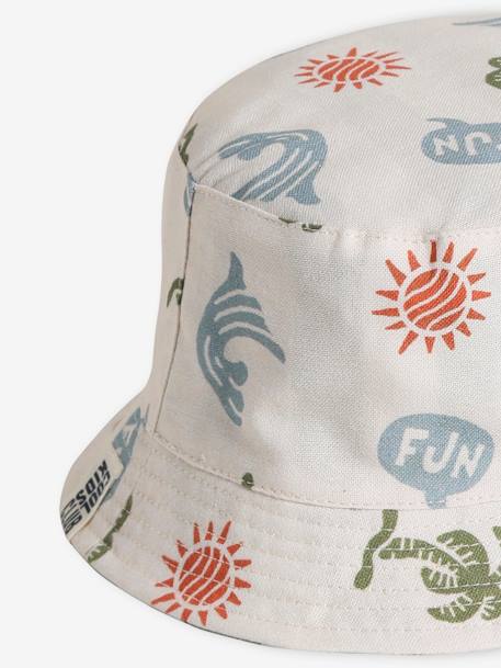 Reversible Bucket Hat for Boys ecru 