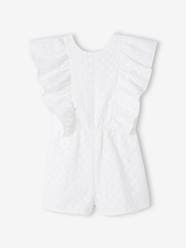 Girls-Dungarees & Playsuits-Playsuit in Broderie Anglaise for Girls