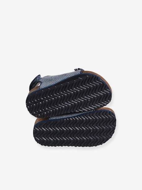 Printed Sandals with Hook-&-Loop Straps for Babies printed blue 