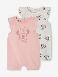 Baby-Bodysuits & Sleepsuits-Pack of 2 Minnie Mouse Bodysuits for Baby Girls by Disney®