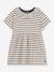 Striped Dress for Babies by PETIT BATEAU marl beige 