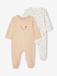 Pack of 2 Printed Jersey Knit Sleepsuits for Newborns