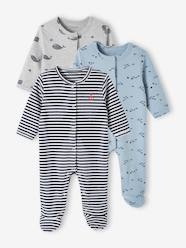 Baby-Pyjamas-Pack of 3 Interlock Sleepsuits for Babies