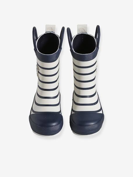 Striped Wellies for Babies striped navy blue 