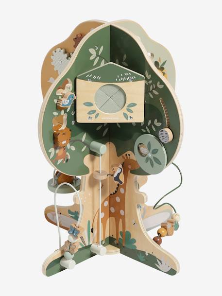 4 Season Activity Tree in FSC®100% Wood green+YELLOW MEDIUM SOLID WTH DESIGN 