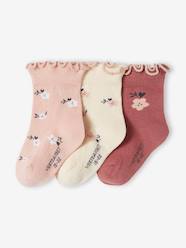 -Pack of 3 Pairs of Socks for Baby Girls