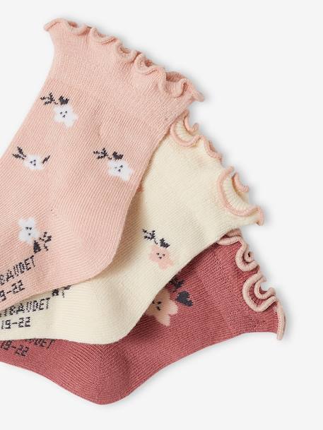 Pack of 3 Pairs of Socks for Baby Girls rosy 