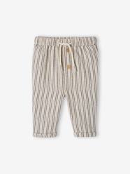 Striped Trousers with Elasticated Waistband for Newborn Babies