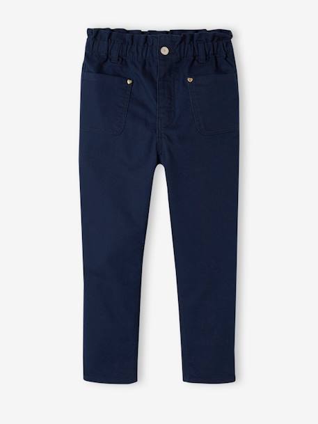 Indestructible Paperbag Trousers for Girls navy blue 