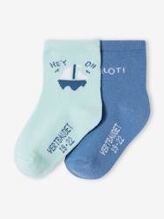 Baby-Socks & Tights-Set of 2 Pairs of "matelot" Socks for Baby Boys