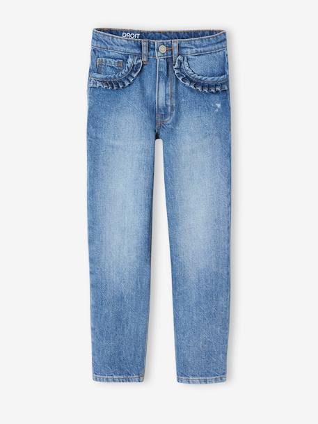 NARROW Hip, Straight Leg MorphologiK Jeans for Girls bleached denim+stone 