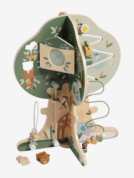 4 Season Activity Tree in FSC®100% Wood green+YELLOW MEDIUM SOLID WTH DESIGN 