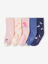 Girls-Underwear-Socks-Pack of 5 Pairs of Unicorn Socks for Girls