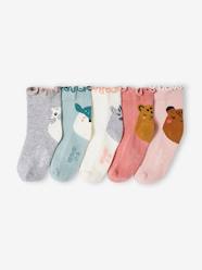 -Pack of 5 Pairs of Socks for Girls