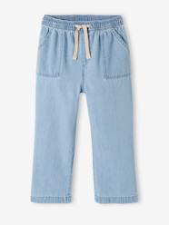 Loose-Fitting Straight Leg Jeans for Girls, Easy to Put On