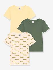 Boys-Tops-Pack of 3 Short Sleeve T-Shirts by PETIT BATEAU