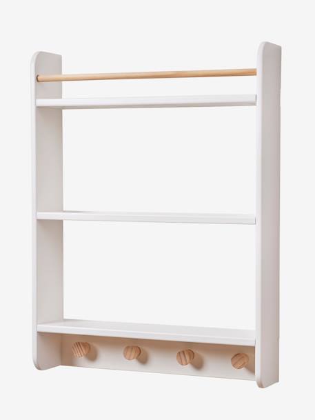 Coat Hooks with Book Shelves - Confetti white 