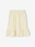 Gingham Skirt with Ruffle for Girls pale yellow 