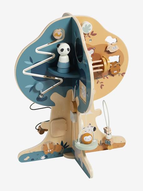 4 Season Activity Tree in FSC®100% Wood green+YELLOW MEDIUM SOLID WTH DESIGN 
