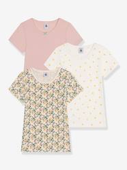Girls-Tops-T-Shirts-Pack of 3 Short Sleeve T-Shirts by PETIT BATEAU