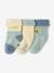 Pack of 3 Pairs of 'Cars' Socks for Baby Boys sage green 