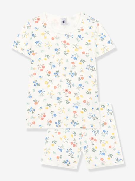 Short Pyjamas for Girls by PETIT BATEAU printed white 