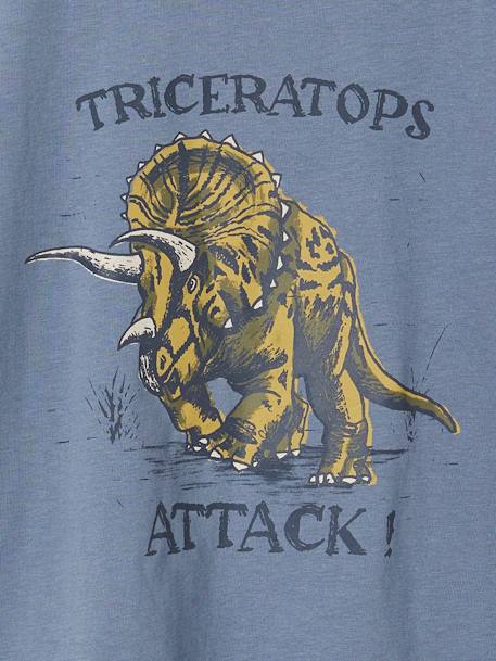 Dinosaur T-Shirt for Boys cappuccino+grey blue 