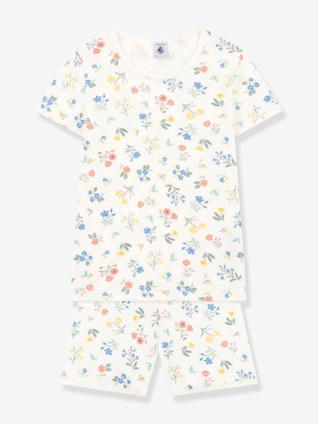 Short Pyjamas for Girls by PETIT BATEAU printed white 