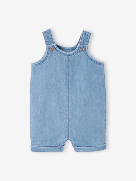 Dungarees, Bodysuit and Bucket Hat Combo for Newborns bleached denim 