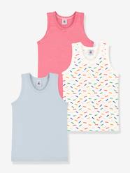 Boys-Underwear-T-Shirts-Pack of 3 Sleeveless Tops for Boys, by PETIT BATEAU