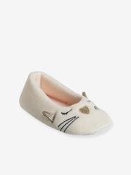 Shoes-Ballet Pump Slippers with Velour Interior for Children