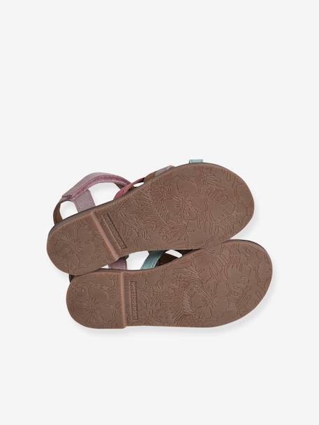 Hook-&-Loop Leather Sandals for Children multicoloured 